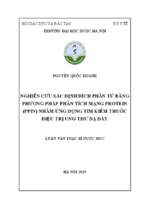 Nghiên cứu xác định đích phân tử bằng phương pháp phân tích mạng protein (ppin) nhằm ứng dụng tìm kiếm thuốc điệu trị ung thư dạ dày