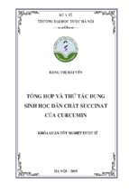 Tổng hợp và thử tác dụng sinh học dẫn chất succinat của curcumin