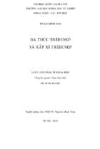 đa thức trêbưsep và xấp xỉ trêbưsep