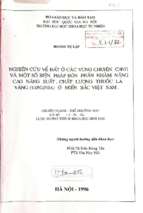 Nghiên cứu về đất ở các vùng chuyên canh và một số biện pháp bón phân nhằm nâng cao năng suất, chất lượng thuốc lá vàng (virgima) nằm ở miền bắc việt nam 