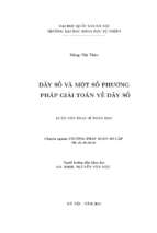 Dãy số và một số phương pháp giải toán về dãy số