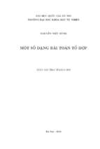 Một số dạng bài toán tổ hợp