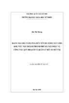 đánh giá khả năng phá hủy nền do động đất cho khu vực nội thành thành phố hà nội phục vụ công tác quy hoạch và quản lý rủi ro đô thị 