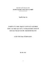 Nghiên cứu thực trạng và đề xuất giải pháp nâng cao hiệu quả xử lý vi phạm hành chính về đất đai ở quận tây hồ, thành phố hà nội  