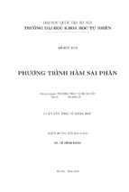 Phương trình hàm sai phân  luận văn ths. toán học 604601