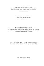 Dáng điệu tiệm cận của họ các toán tử tiến hóa bị nhiễu và một vài ứng dụng  