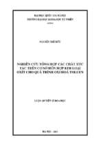 Nghiên cứu tổng hợp các chất xúc tác trên cơ sở hỗn hợp kim loại oxít cho quá trình oxi hóa toluen