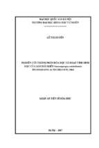 Nghiên cứu thành phần hóa học và hoạt tính sinh học của loài hải miên smenospongia cerebriformis duchassaing & michelotti, 1864.