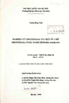 Nghiên cứu proteinaza và chất ức chế proteinaza ở sâu xanh (heliothis armigera) luận án pts sinh học1.05.16