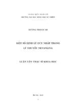 Một số định lý duy nhất trong lý thuyết nevanlina  