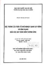 đặc trưng của toán tử khả nghịch dạng suy rộng và ứng dụng giải các bài toán biên tương ứng 