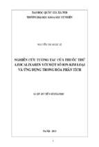 Nghiên cứu tương tác của thuốc thử azocalixaren với một số ion kim loại và ứng  dụng trong hóa phân tích