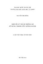 Một số kỹ thuật thống kê sử dụng trong ước lượng bayes  