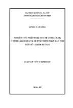 Nghiên cứu phân loại họ chè (theaceae d. don) ở tỉnh lâm đồng và đề xuất biện pháp bảo tồn một số loài bị đe dọa