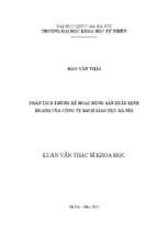 Phân tích thống kê hoạt động sản xuất kinh doanh của công ty sách giáo dục hà nội