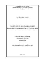 Nghiên cứu từ trở của hệ hợp chất la2.3pb1.3mn1 xcoxo3 trong vùng từ trường thấp