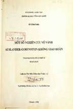 Một số nghiên cứu về vành auslender gorenstein không giao hoán luận án pts. toán học62 46 05 01