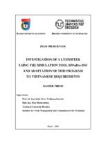 Investigation of a lysimenter using the simulation tool siwapro dss and adaptation of this program to vietnamese requirements