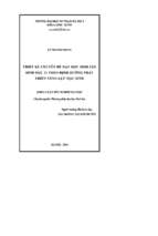 Thiết kế chuyên đề dạy học sinh sản sinh học 11 theo định hướng phát triển năng lực của học sinh 