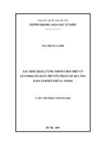 Xác định hàm lượng nhóm chất diệt cỏ glyphosate bằng phương pháp sắc kí lỏng ghép nối hai lần khối phổ lc ms.ms