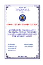 Quy trình kiểm toán khoản mục phải trả nhà cung cấp trong kiểm toán báo cáo tài chính tại công ty tnhh kiểm toán an phát 