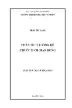 Phân tích thống kê chuỗi thời gian dừng