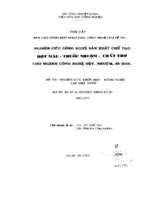Nghiên cứu công nghệ sản xuất bột màu thuốc nhuộm, chất trợ cho ngành dệt, nhuộm, in hoa 