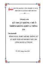 Tính toán, thiết kế hệ thống xử lý khí thải lò hơi đốt dầu do công suất 1,5 tấn h 