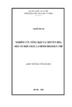 Nghiên cứu tổng hợp và chuyển hóa một số hợp chất 2 aminochromen thế