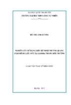 Nghiên cứu sử dụng liều kế nhiệt huỳnh quang (tld) để đo liều bức xạ gamma trong môi trường