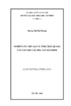 Nghiên cứu chế tạo và tính chất quang của vật liệu cef3 pha tạp đất hiếm