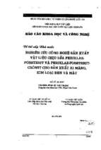 Nghiên cứu công nghệ sản xuất vật liệu chịu lửa periklaz forsterit và periklaz forsterit cromit cho sản xuất xi măng, kim loại đen và màu 