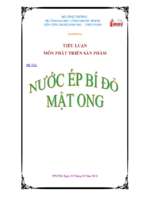 Tiểu luận nước ép bí đỏ mật ong 