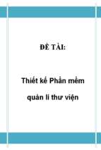 Phân tích thiết kế hệ thống   phần mềm quản lí thư viện 