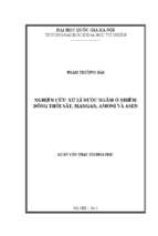 Nghiên cứu xử lí nước ngầm ô nhiễm đồng  thời sắt, mangan, amoni và asen