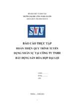 Hoàn thiện quy trình tuyển dụng nhân sự tại công ty tnhh bất động sản hòa hợp đại lợi 
