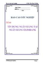 Tín dụng ngân hàng tại ngân hàng eximbank 