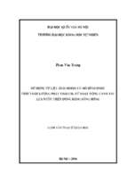 Sử dụng tư liệu ảnh modis và mô hình dndc tính toán lượng phát thải ch4 từ hoạt động canh tác lúa nước trên đồng bằng sông hồng