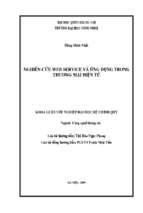 Nghiên cứu web service và ứng dụng trong thương mại điện tử 
