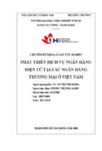 Phát triển dịch vụ ngân hàng điện tử tại các ngân hàng thương mại ở việt nam 