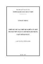 Thiết kế chế tạo thiết bị nghiên cứu hấp phu hơi thủy ngân và mô phỏng hệ thống ở quy mô sản xuất