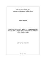 Tính toán vận chuyển trầm tích và biến động đáy biển tại vùng lân cận công trình dưới tác động của sóng và dòng chảy  luận văn ths. hải dượng học  60 44 97