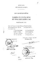 Nghiên cứu và ứng dụng bê tông chất lượng cao 