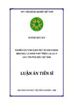 Nghiên cứu ứng dụng một số gen kháng bệnh bạc lá nhằm phát triển lúa lai ở các tỉnh phía bắc việt nam