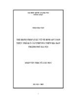 Thi hành pháp luật về vệ sinh an toàn thực phẩm ở cấp phường trên địa bàn thành phố hà nội