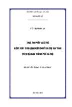 Thực thi pháp luật về kiểm soát gian lận hoàn thuế giá trị gia tăng trên địa bàn thành phố hà nội