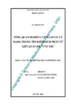 Tổng quan nghiên cứu đa dược lý mạng trong tìm kiếm đích phân tử liên quan đến ung thư