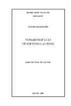 Vi phạm pháp luật về hợp đồng lao động