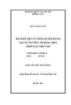 Bảo đảm tiền vay bằng quyền đòi nợ tại các tổ chức tín dụng theo pháp luật việt nam