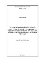 So sánh pháp luật về nuôi con nuôi có yếu tố nước ngoài của việt nam và một số nước trên thế giới bài học kinh nghiệm và hướng hoàn thiện pháp luật việt nam 